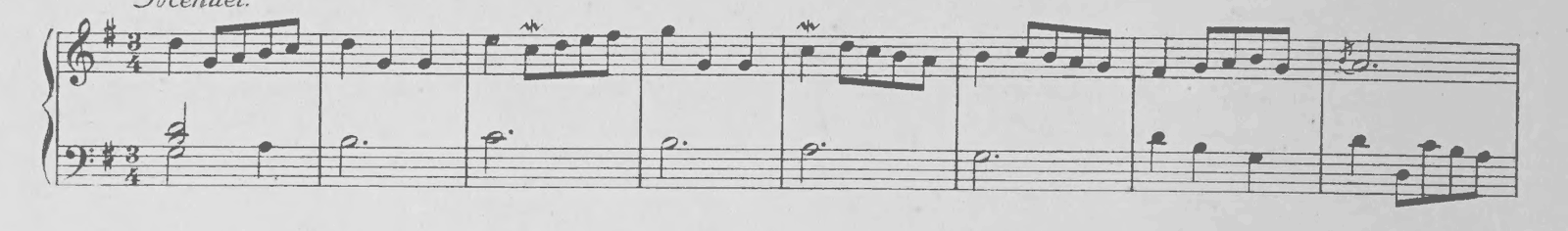 Minuet in G major, original edition, page 52, bars 1–8