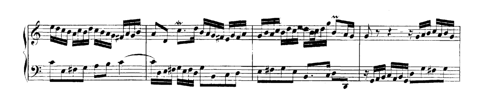 Invention No. 1 in C major, original edition, page 17, bars 4–7