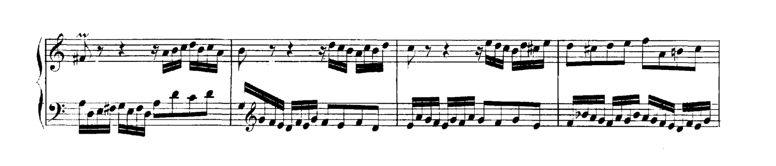 Invention No. 1 in C major, original edition, page 17, bars 8–11