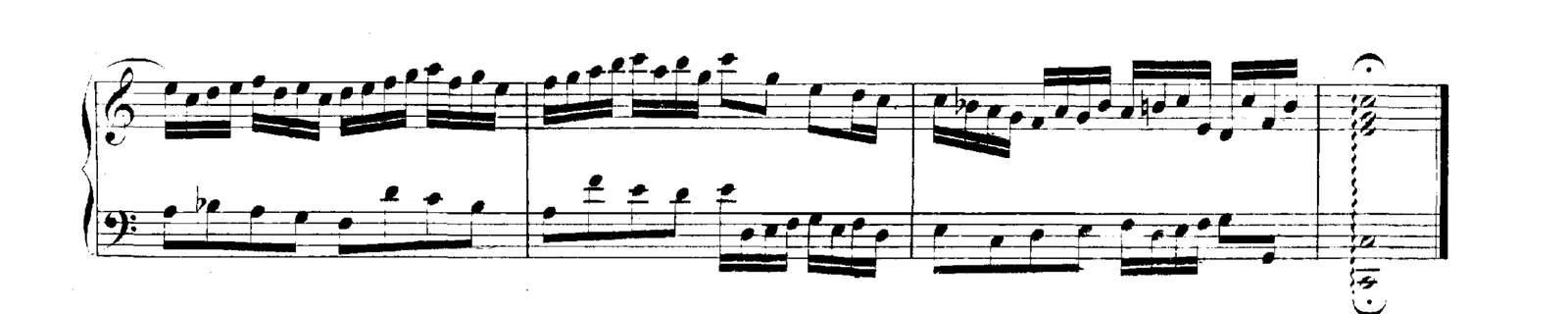 Invention No. 1 in C major, original edition, page 17, bars 19–22