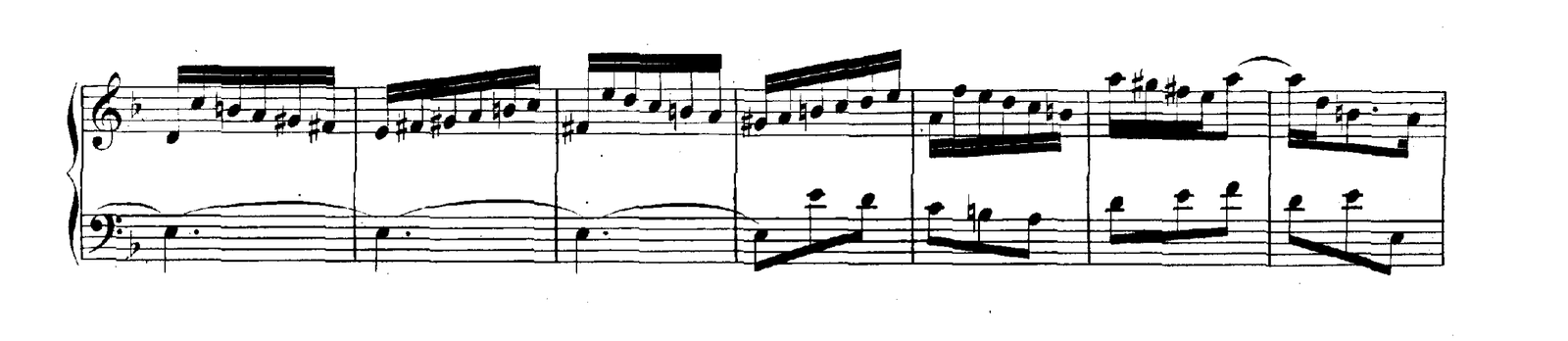 Invention No. 4 in D minor, original edition, page 21, bars 31–37