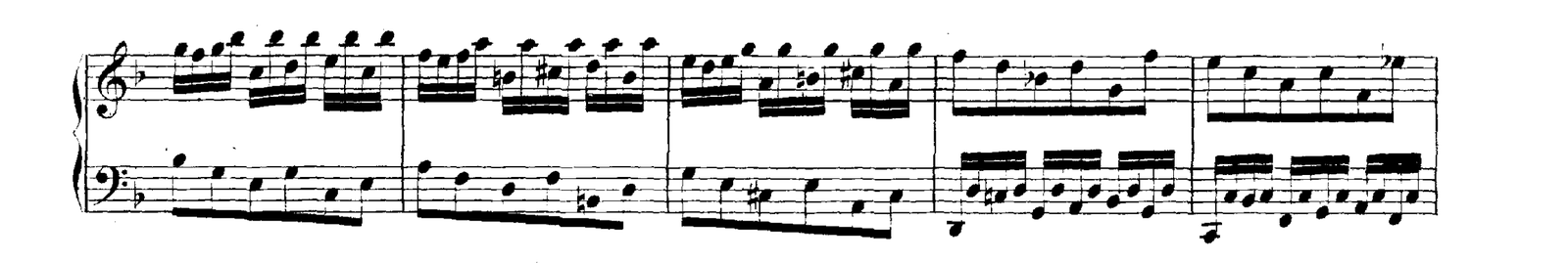 Invention No. 8 in F major, original edition, page 26, bars 21–25