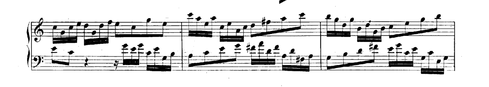 Invention No. 13 in A minor, original edition, page 31, bars 8–10