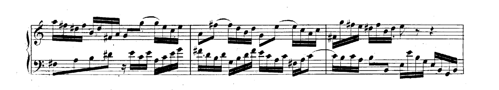 Invention No. 13 in A minor, original edition, page 31, bars 11–13