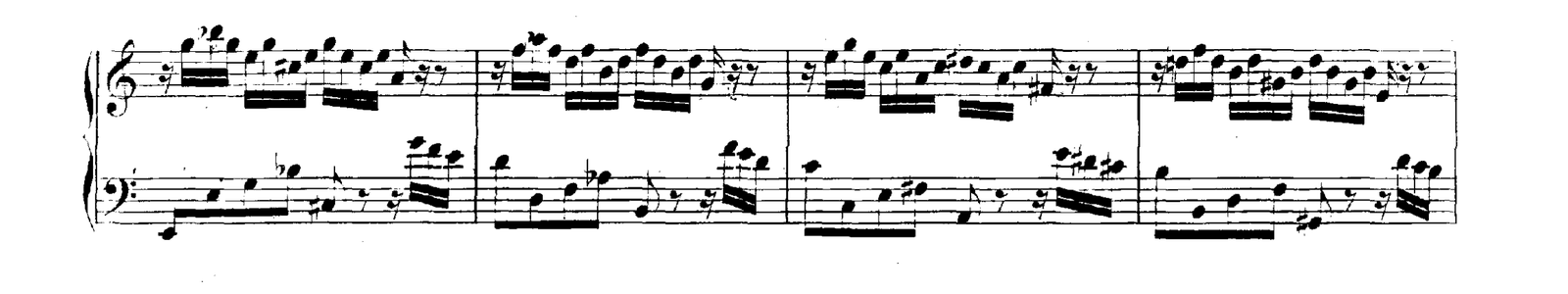 Invention No. 13 in A minor, original edition, page 32, bars 14–17