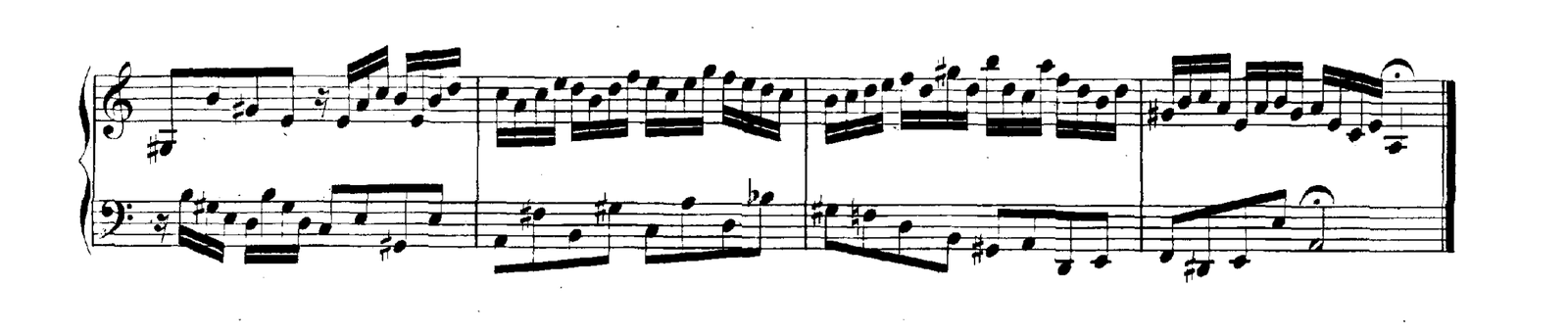 Invention No. 13 in A minor, original edition, page 32, bars 22–25
