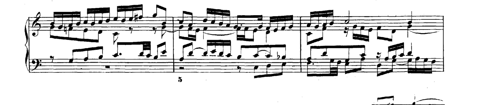 Fugue No. 1 in C major, original edition, page 42, bars 4–6