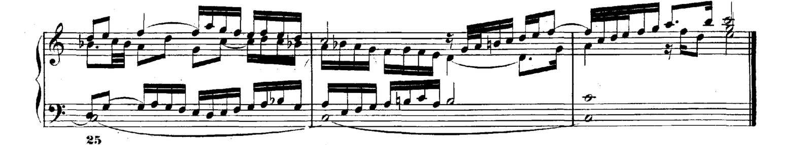 Fugue No. 1 in C major, original edition, page 43, bars 25–27