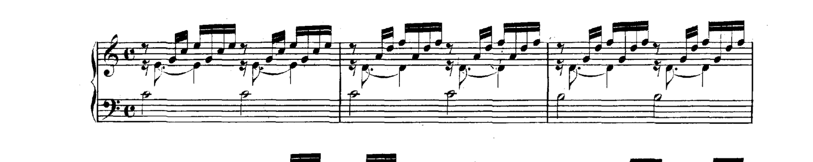 Prelude No. 1 in C major, original edition, page 41, bars 1–3