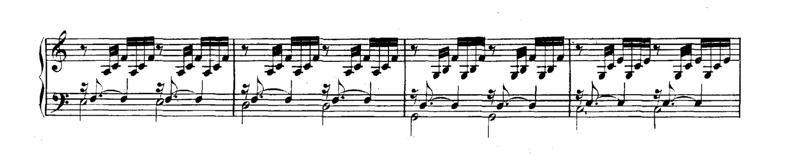 Prelude No. 1 in C major, original edition, page 41, bars 16–19