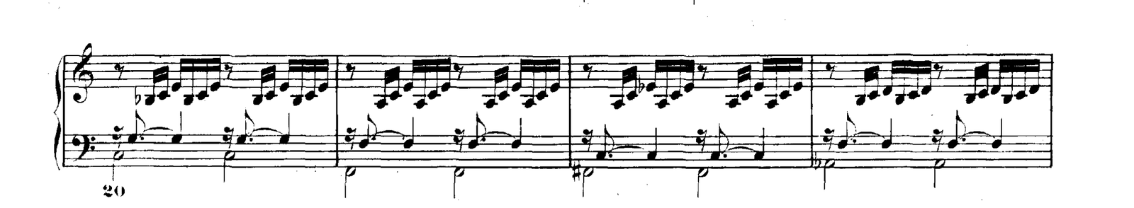 Prelude No. 1 in C major, original edition, page 41, bars 20–23