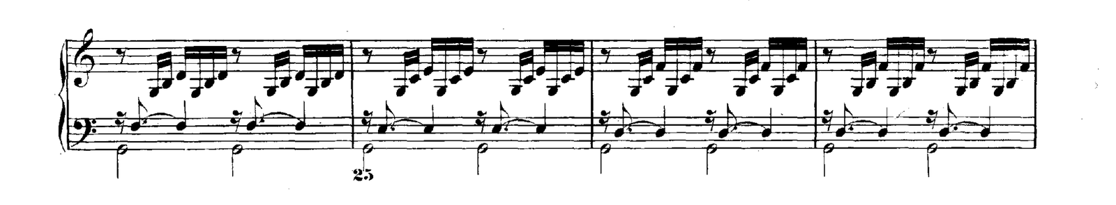 Prelude No. 1 in C major, original edition, page 42, bars 24–27