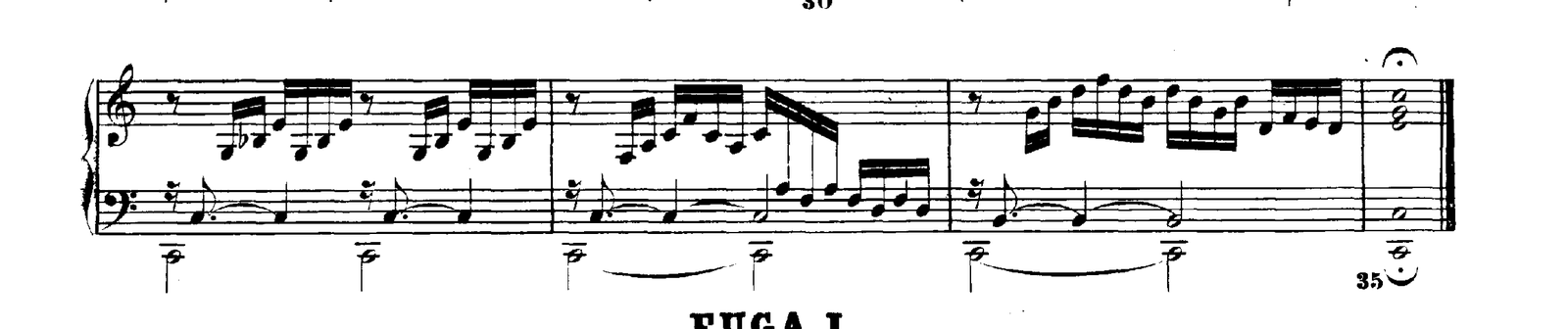 Prelude No. 1 in C major, original edition, page 42, bars 32–35