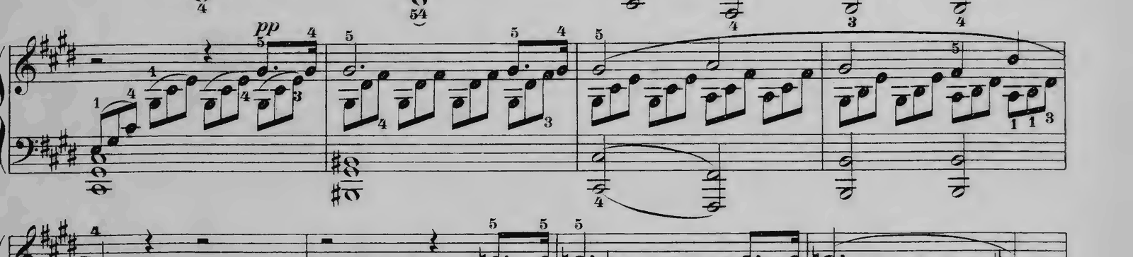 Piano Sonata No. 14 in C# minor, Op. 27 No. 2 'Moonlight': I. Adagio sostenuto, original edition, page 167, bars 5–8