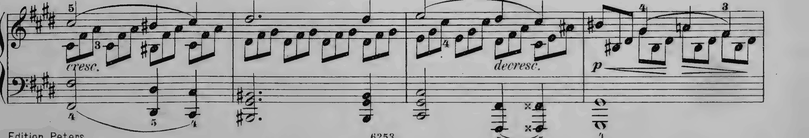 Piano Sonata No. 14 in C# minor, Op. 27 No. 2 'Moonlight': I. Adagio sostenuto, original edition, page 167, bars 25–28