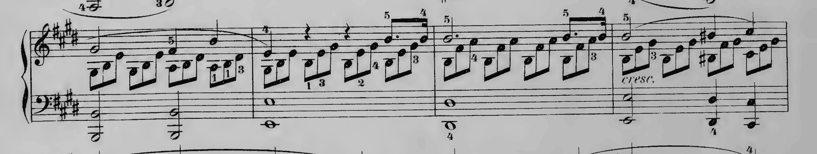 Piano Sonata No. 14 in C# minor, Op. 27 No. 2 'Moonlight': I. Adagio sostenuto, original edition, page 168, bars 45–48