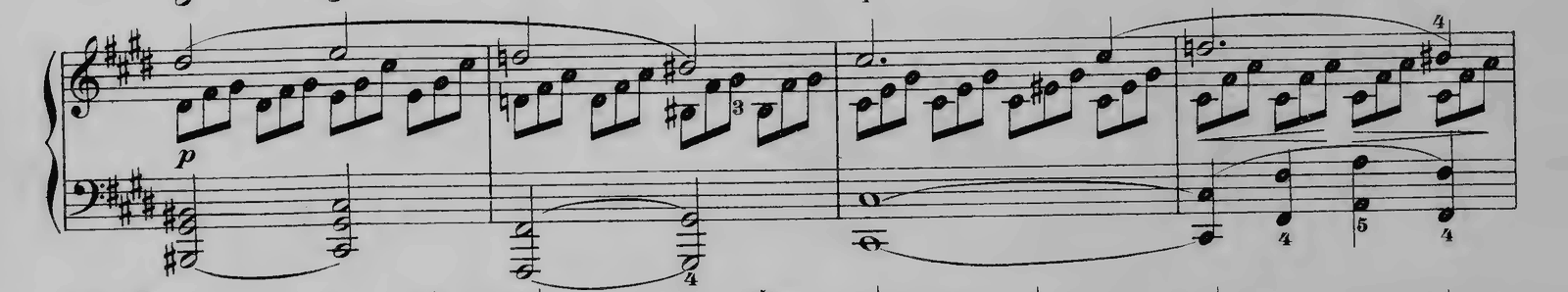 Piano Sonata No. 14 in C# minor, Op. 27 No. 2 'Moonlight': I. Adagio sostenuto, original edition, page 168, bars 49–52
