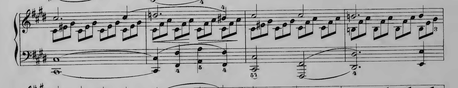Piano Sonata No. 14 in C# minor, Op. 27 No. 2 'Moonlight': I. Adagio sostenuto, original edition, page 168, bars 53–56