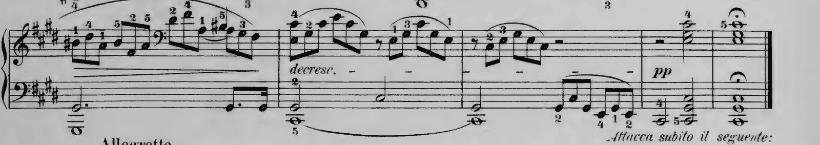 Piano Sonata No. 14 in C# minor, Op. 27 No. 2 'Moonlight': I. Adagio sostenuto, original edition, page 169, bars 65–69