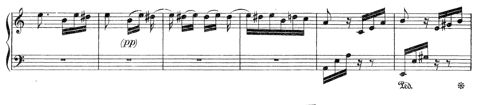 Für Elise (Bagatelle in A minor), original edition, page 132, bars 37–42