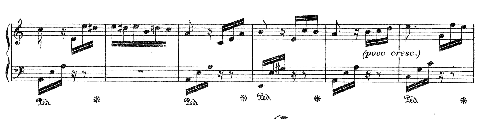 Für Elise (Bagatelle in A minor), original edition, page 132, bars 43–48