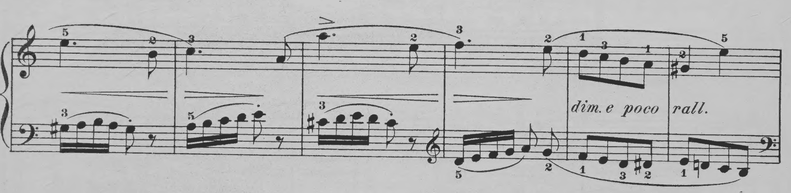 Arabesque, original edition, page 5, bars 14–19