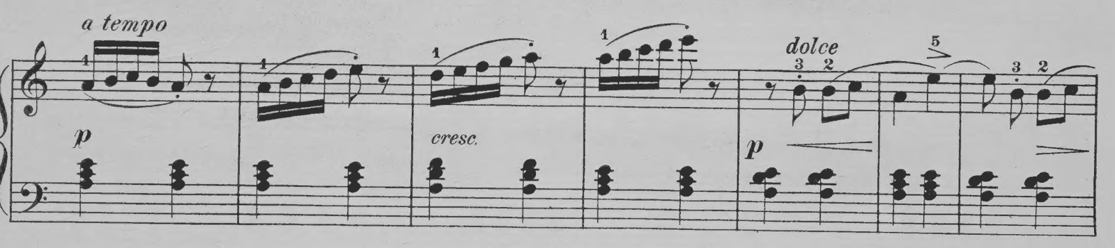 Arabesque, original edition, page 5, bars 20–26