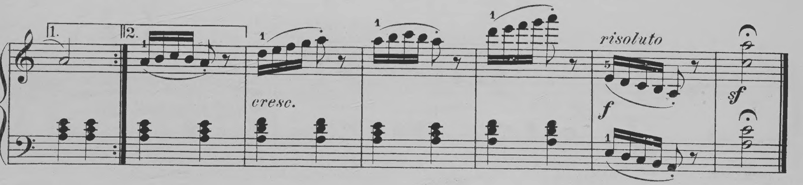 Arabesque, original edition, page 5, bars 27–33