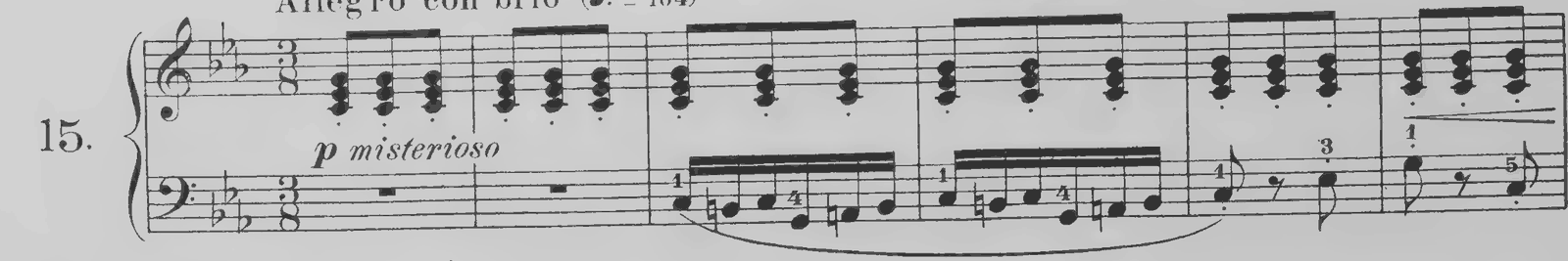 Ballade, original edition, page 20, bars 1–6