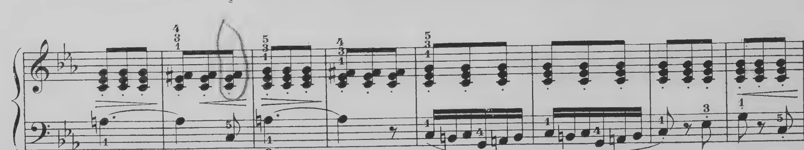 Ballade, original edition, page 20, bars 7–14