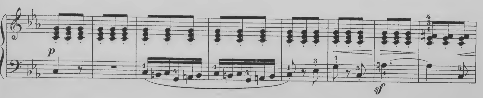 Ballade, original edition, page 21, bars 57–64
