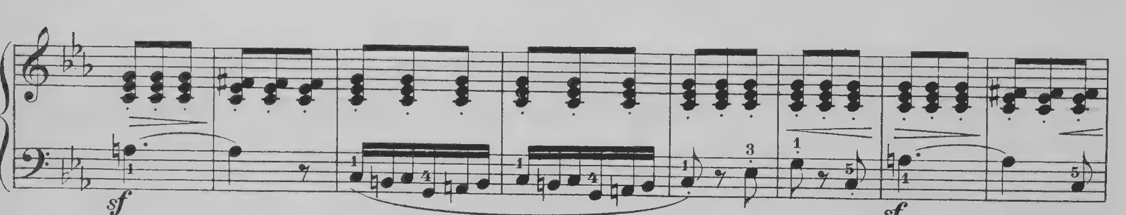 Ballade, original edition, page 21, bars 65–72