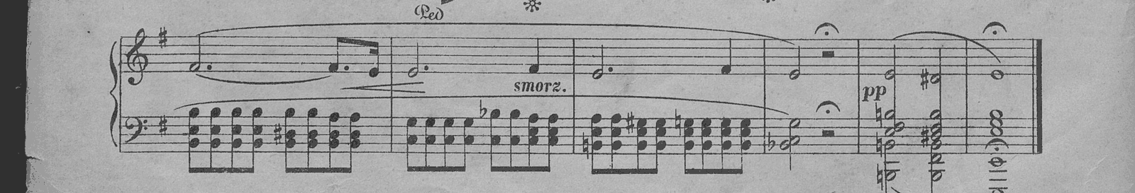 Prelude in E minor, Op. 28 No. 4, original edition, page 10, bars 20–25