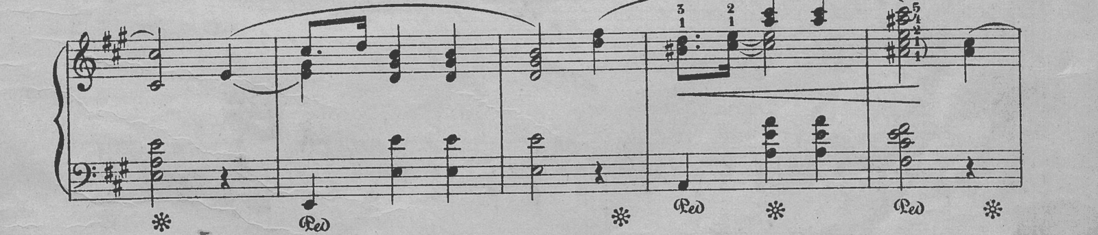 Prelude in A major, Op. 28 No. 7, original edition, page 13, bars 8–12