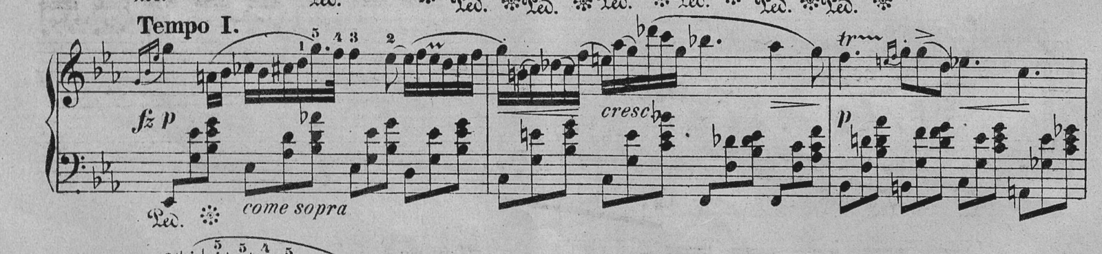 Nocturne in Eb major, Op. 9 No. 2, original edition, page 18, bars 13–15