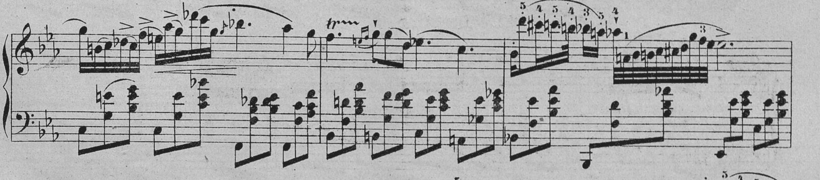 Nocturne in Eb major, Op. 9 No. 2, original edition, page 19, bars 22–24