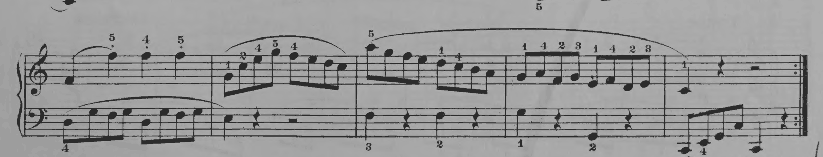 Sonatina No. 1 in C major, Op. 36 No. 1: I. Allegro, original edition, page 5, bars 34–38