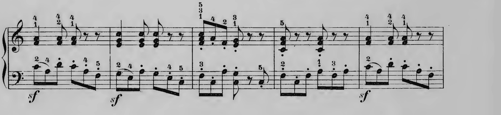 The Wild Horseman (Album for the Young No. 8), original edition, page 16, bars 10–14