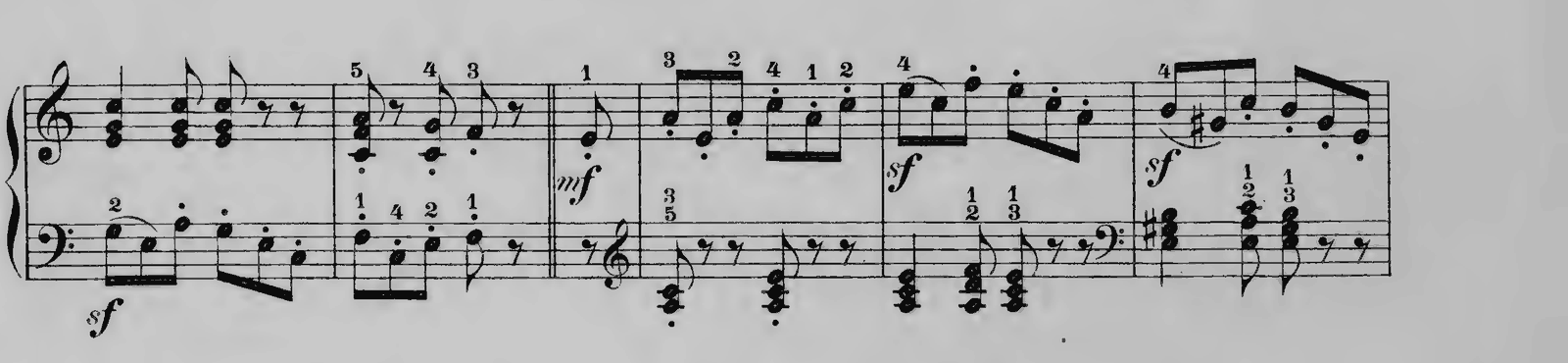 The Wild Horseman (Album for the Young No. 8), original edition, page 16, bars 15–19