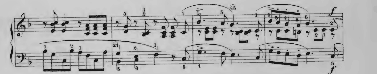 The Happy Farmer, Returning from Work (Album for the Young No. 10), original edition, page 18, bars 13–16